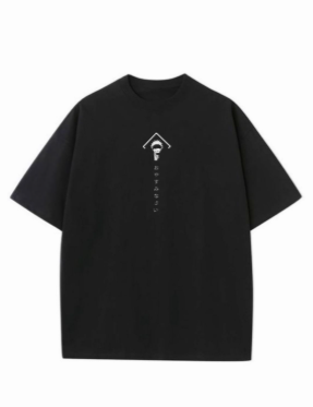 Men's Premium Black Graphic Oversized T-Shirt